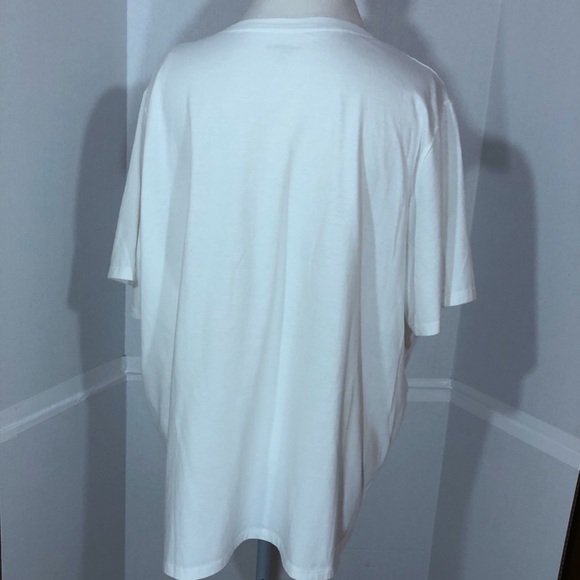 Lands’ End 2X Relaxed Fit Tip White Short Sleeves - Picture 4 of 8